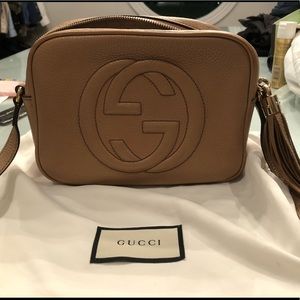 Gucci Tan Soho Disco Leather Crossbody Bag